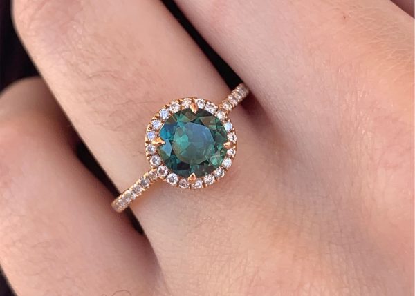 sapphire hand ring | custom made gemstone ring | divine elements