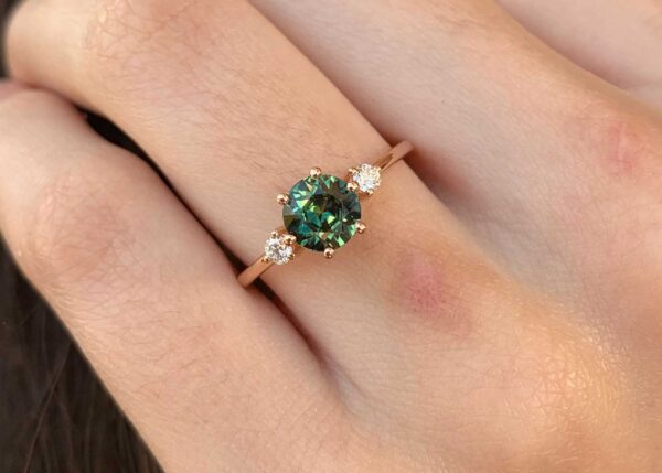 sapphire engagement ring | custom made gemstone ring | divine elements