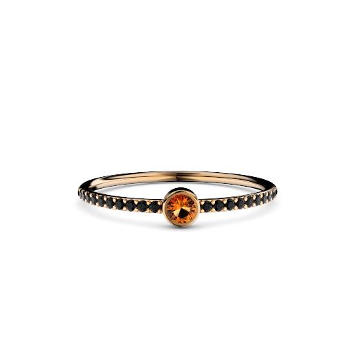 black tiny ring | custom made gemstone ring | divine elements