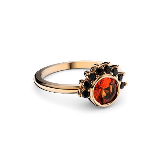 citrine dark red ring | custom made gemstone ring | divine elements