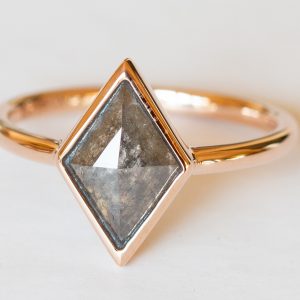 Kite salt and pepper diamond ring