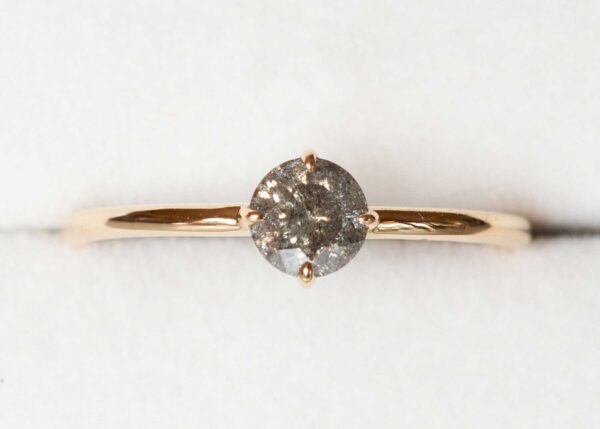 Salt and Pepper diamond engagement ring