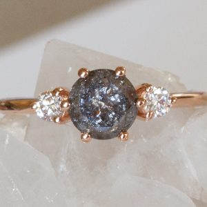 Aviella 1ct Stone Salt and Pepper Diamond Ring