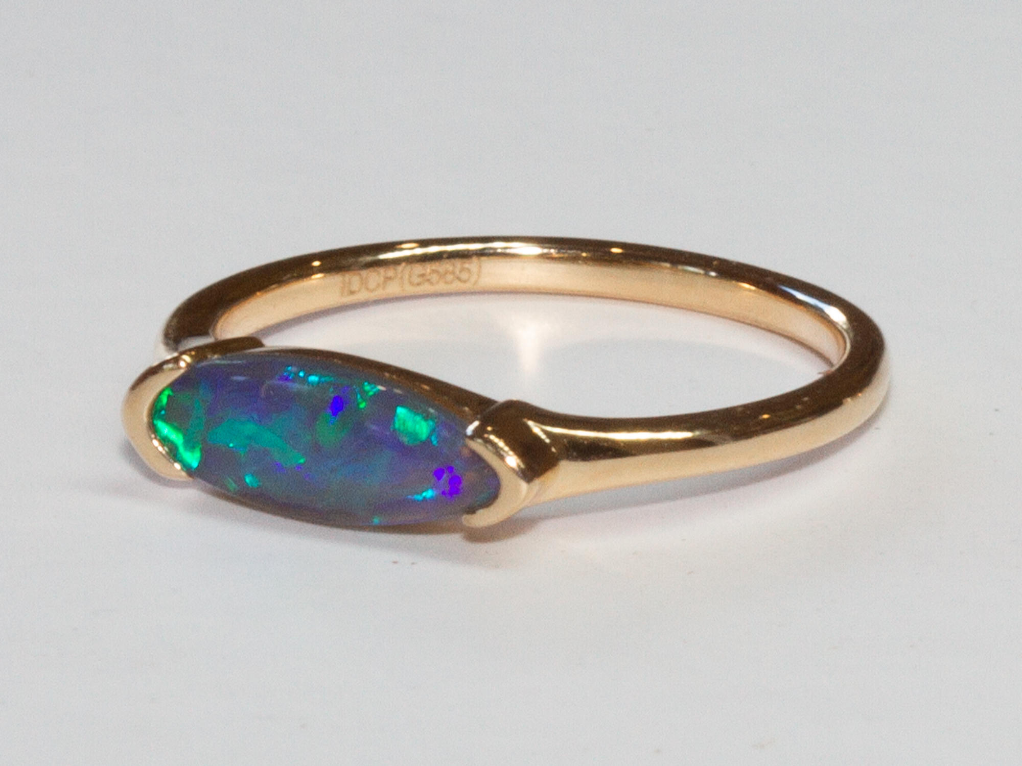 Lightning Ridge Opal Gold Ring - Chiara | Divine Elements