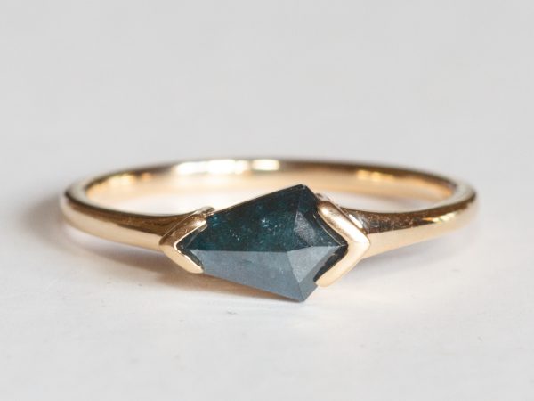 Chiara Blue Diamond Engagement Ring | Divine Elements