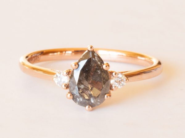 Galilea | Salt and Pepper Diamond Engagement Ring
