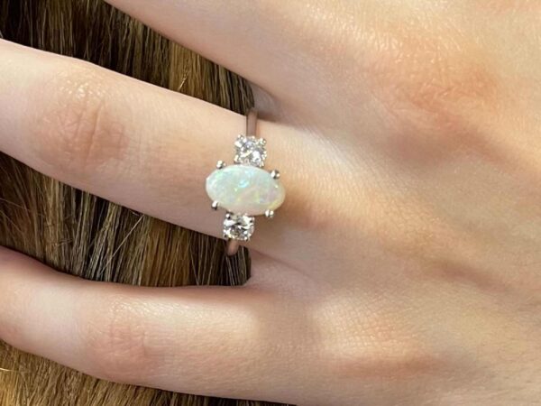 opal olympia ring | custom made gemstone ring | divine elements