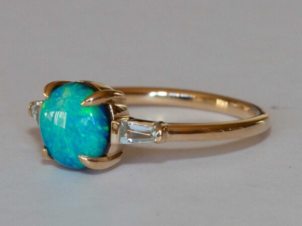 ottilia round side ring | custom made gemstone ring | divine elements