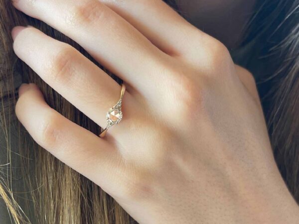 rose cut ring | custom made gemstone ring | divine elements