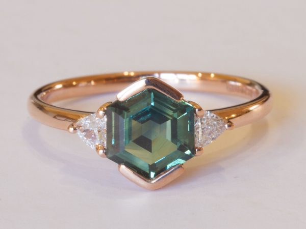 trillare teal ring | custom made gemstone ring | divine elements