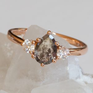 galilea pear salt ring | custom made gemstone ring | divine elements