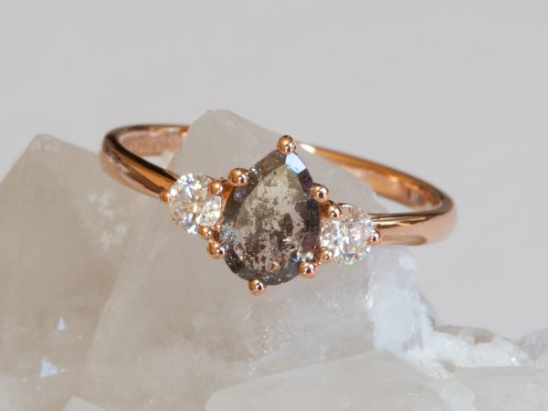 galilea pear salt ring | custom made gemstone ring | divine elements