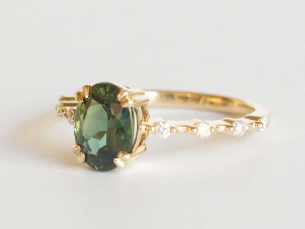 Juliette Australian Part Sapphire and Diamond Engagement Ring