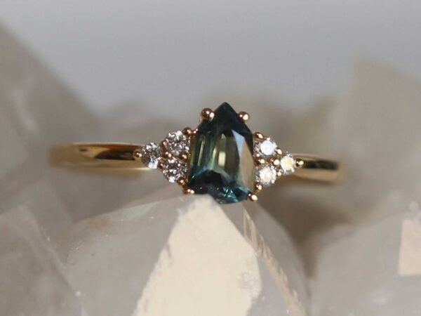 Parti Sapphire and Diamond Ring